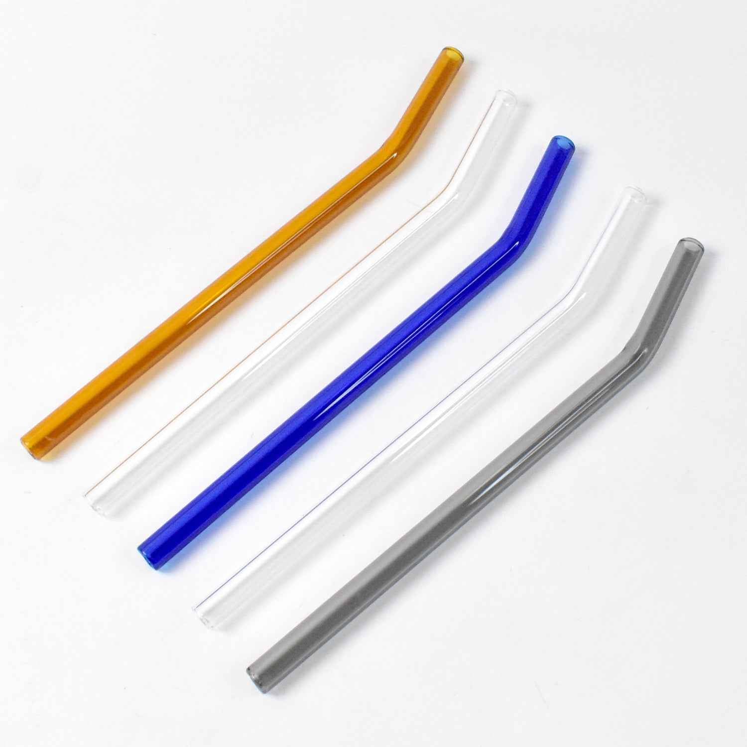 Glass Drinking Straws – Reusable Clear Eco-Friendly Set of 5