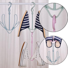 Front view of the Shoe Drying Hanger, showcasing its rotatable design.