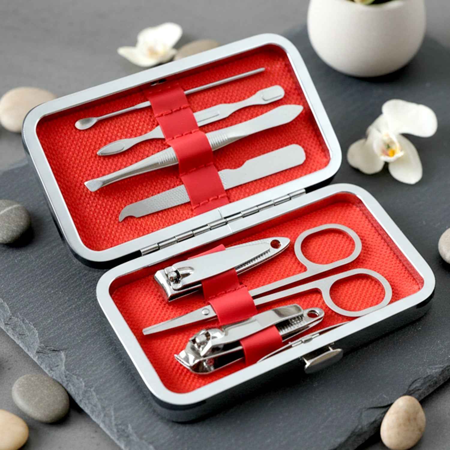 Manicure & Pedicure Grooming Kit – 7-in-1 Stainless Steel Set