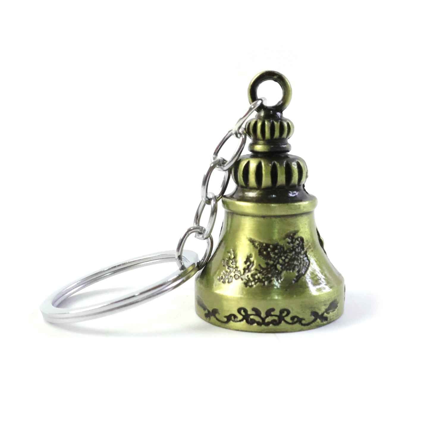Temple Bell Keychain – Durable Metal Spiritual Charm