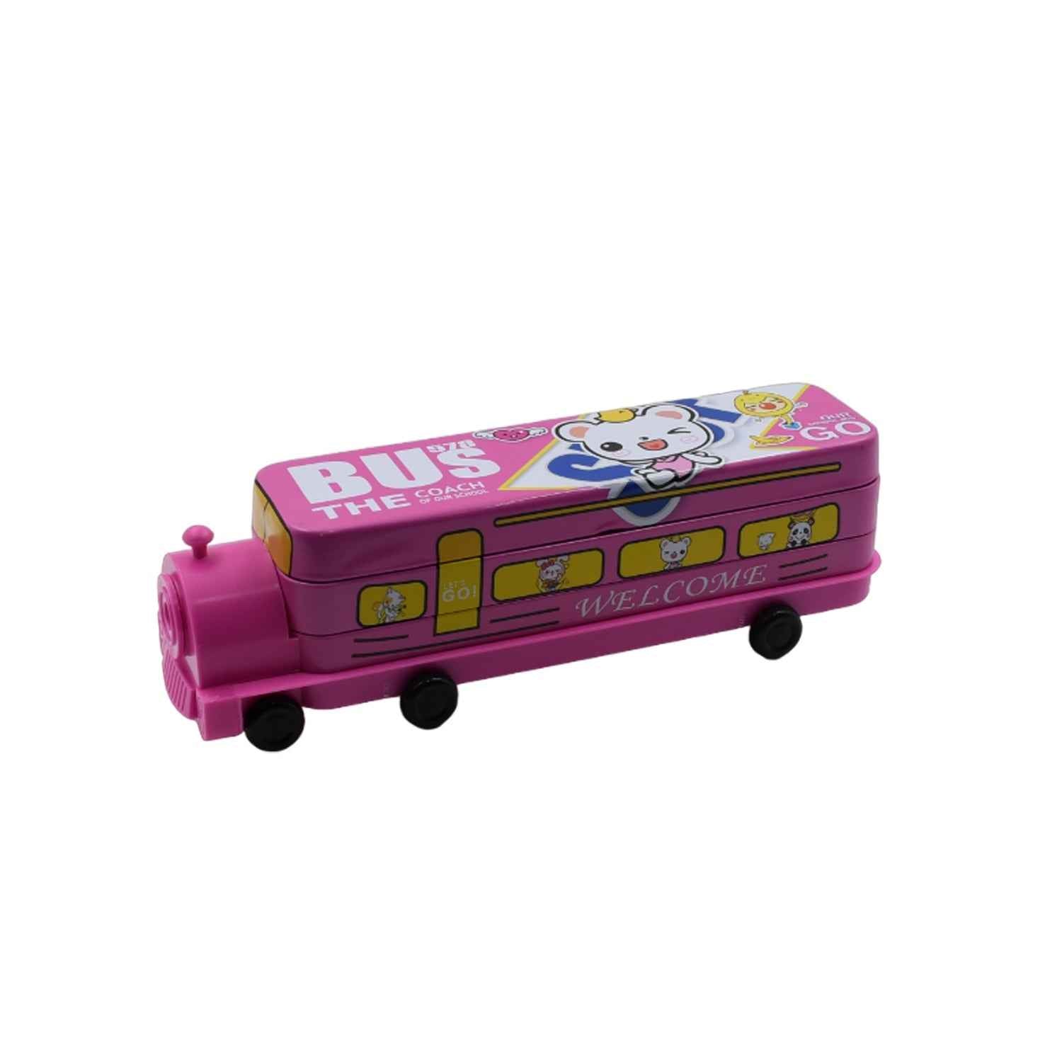 Metal Bus Pencil Case – Double Decker with Sharpener | Deskrova