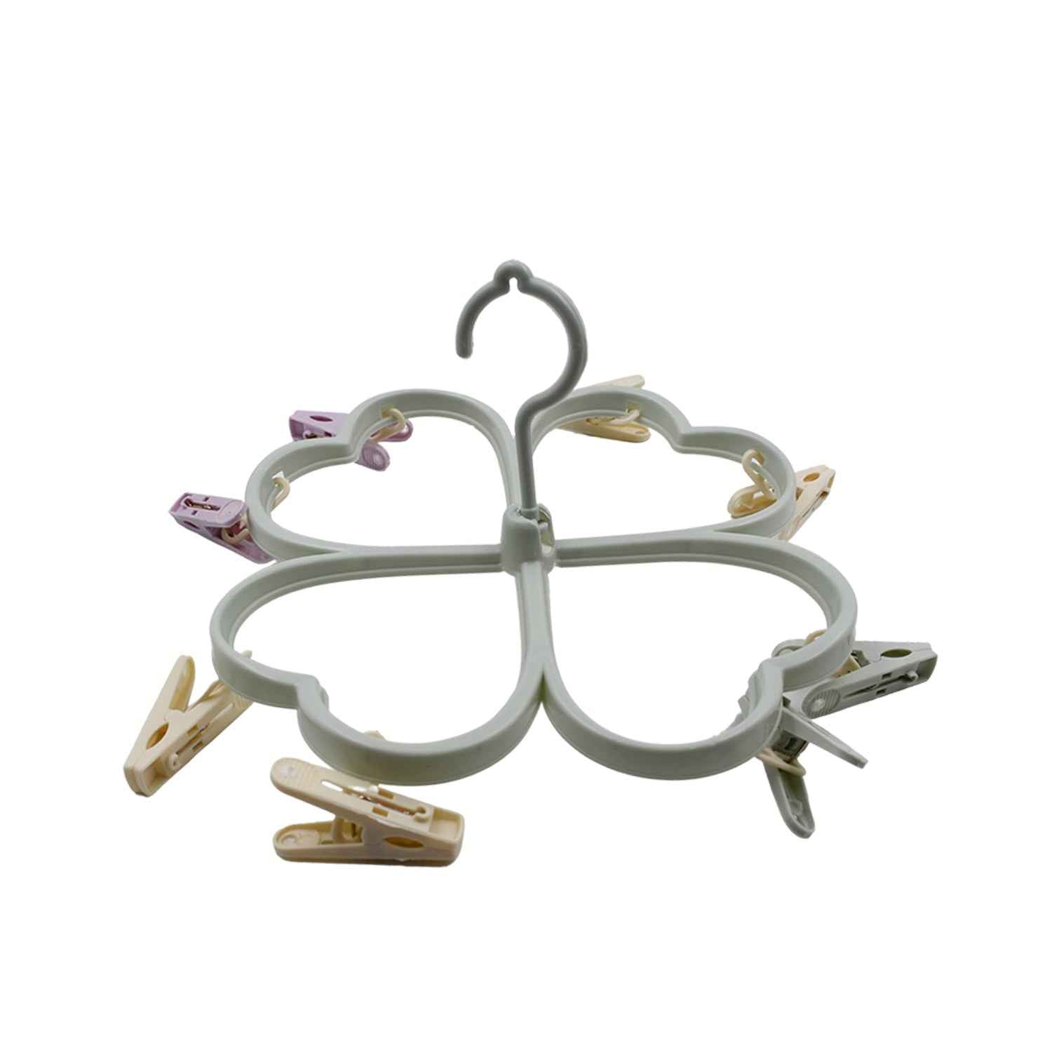 Cloth Drying Rack – Heart Shape with 8 Clips | Mini Bubbles