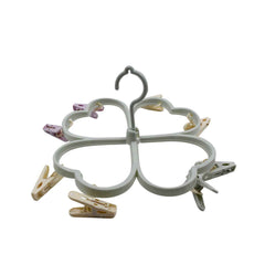 Cloth Drying Rack – Heart Shape with 8 Clips | Mini Bubbles