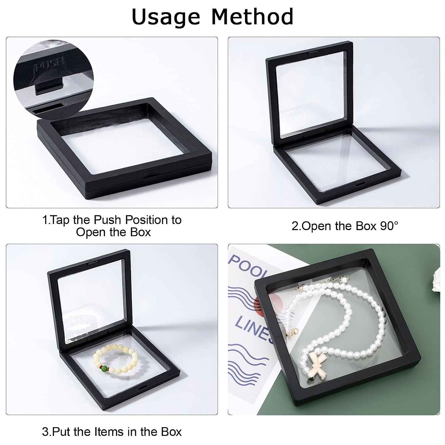 Transparent Jewellery Display Box Ð Floating 3D Effect for Showcasing