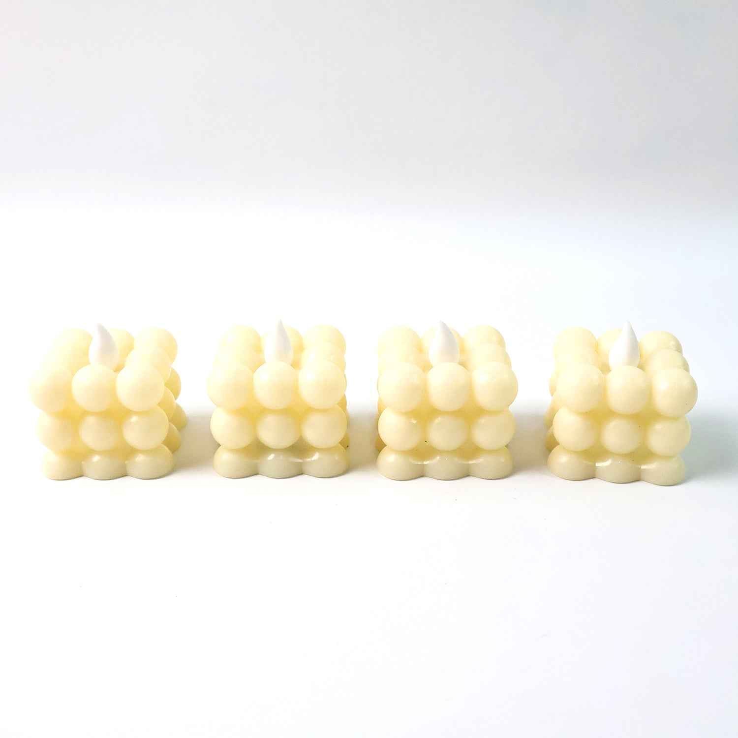 LED Bubble Candles – Set of 4 Flameless Decorative Lights
