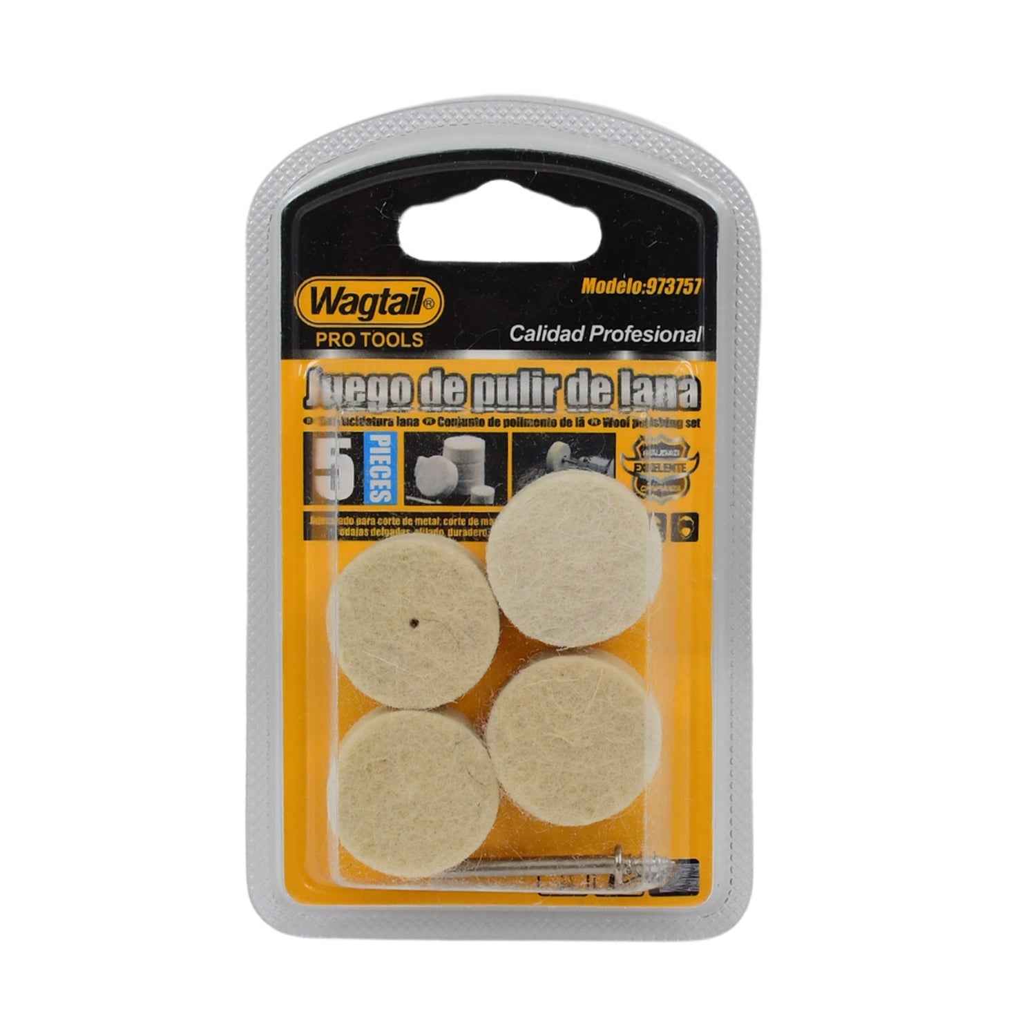 Wool Felt Polishing Pads – Rotary Tool Set (4 Pcs) | Wagtail
