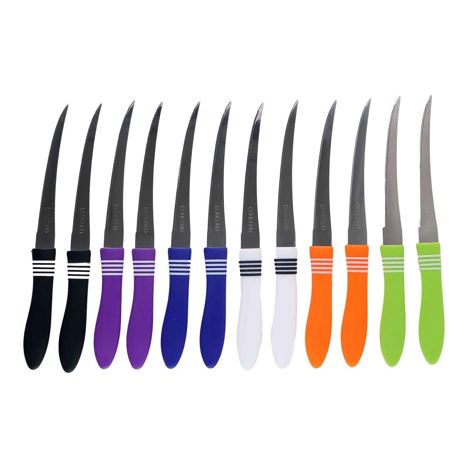 Stainless Steel Serrated Knife Set – 12-Piece Multipurpose Kitchen Cutlery