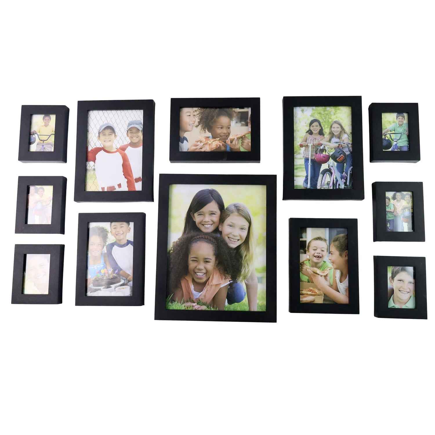 Black Photo Frame Set – Premium 12-Piece Wall Gallery