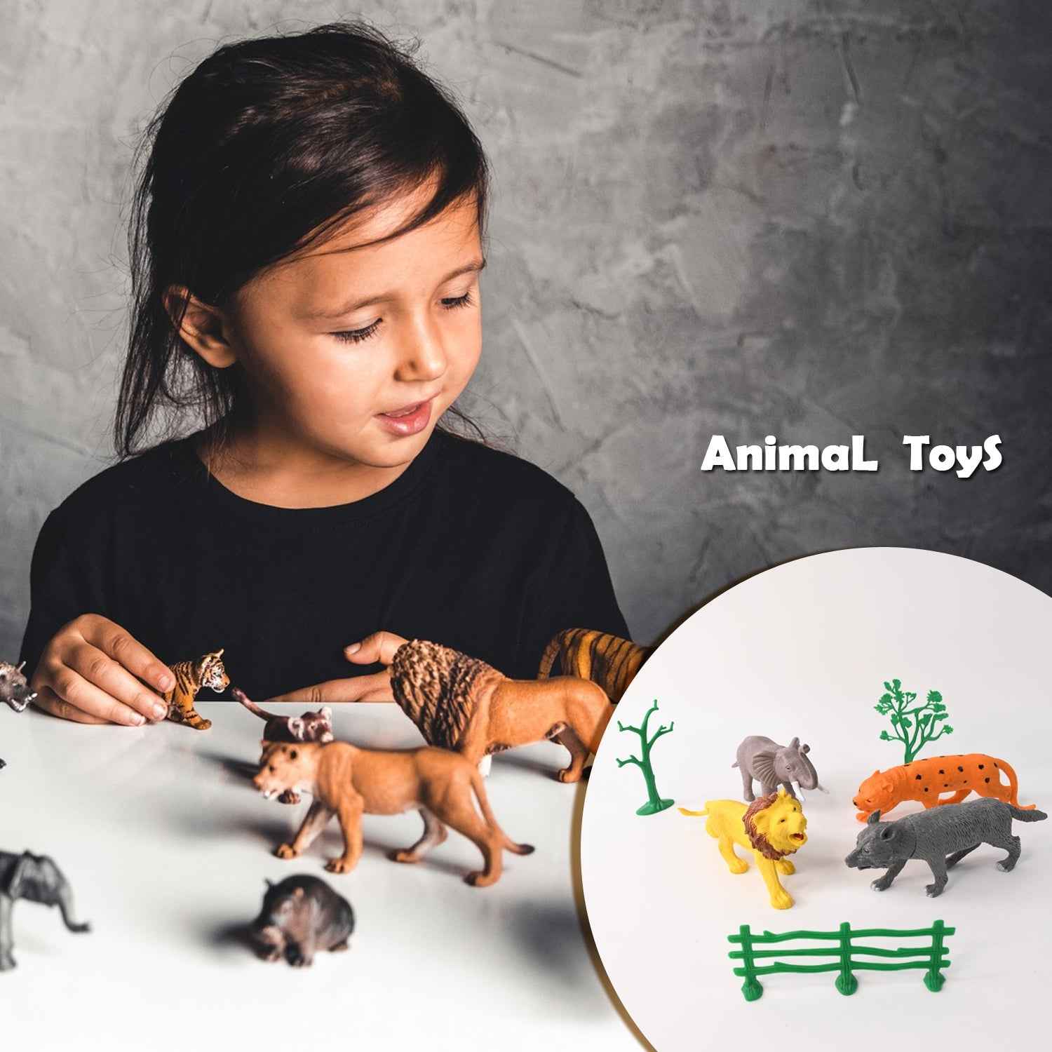 Wild Animal Toy Set for Kids – Educational Safari Play Pack