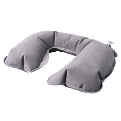 Inflatable U-shape travel pillow providing neck support
