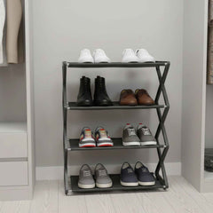 4 Layer Foldable Shoe Rack – Space-Saving Storage Solution