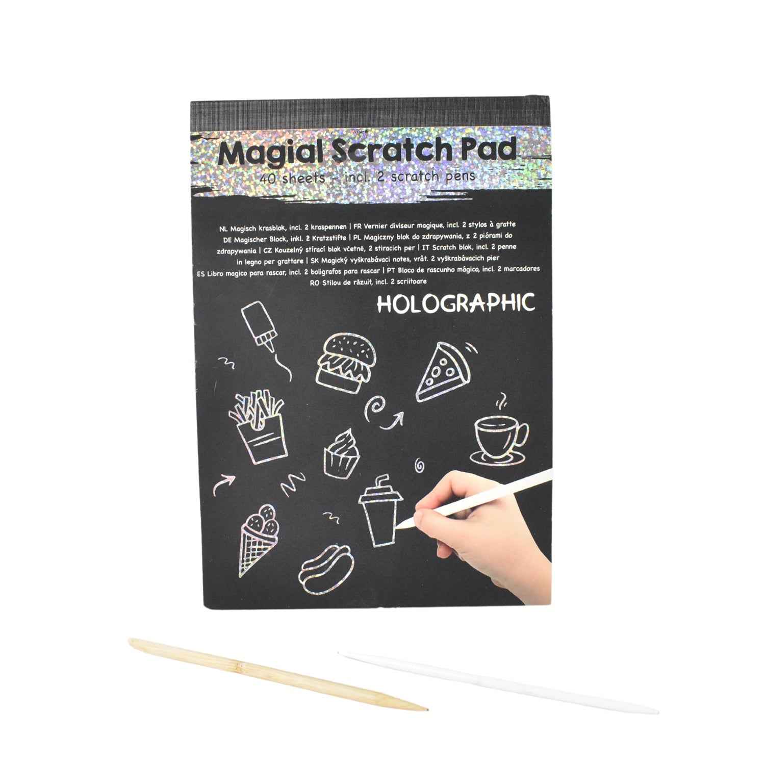 Scratch Art Book for Kids – 40 Colourful Creative Sheets