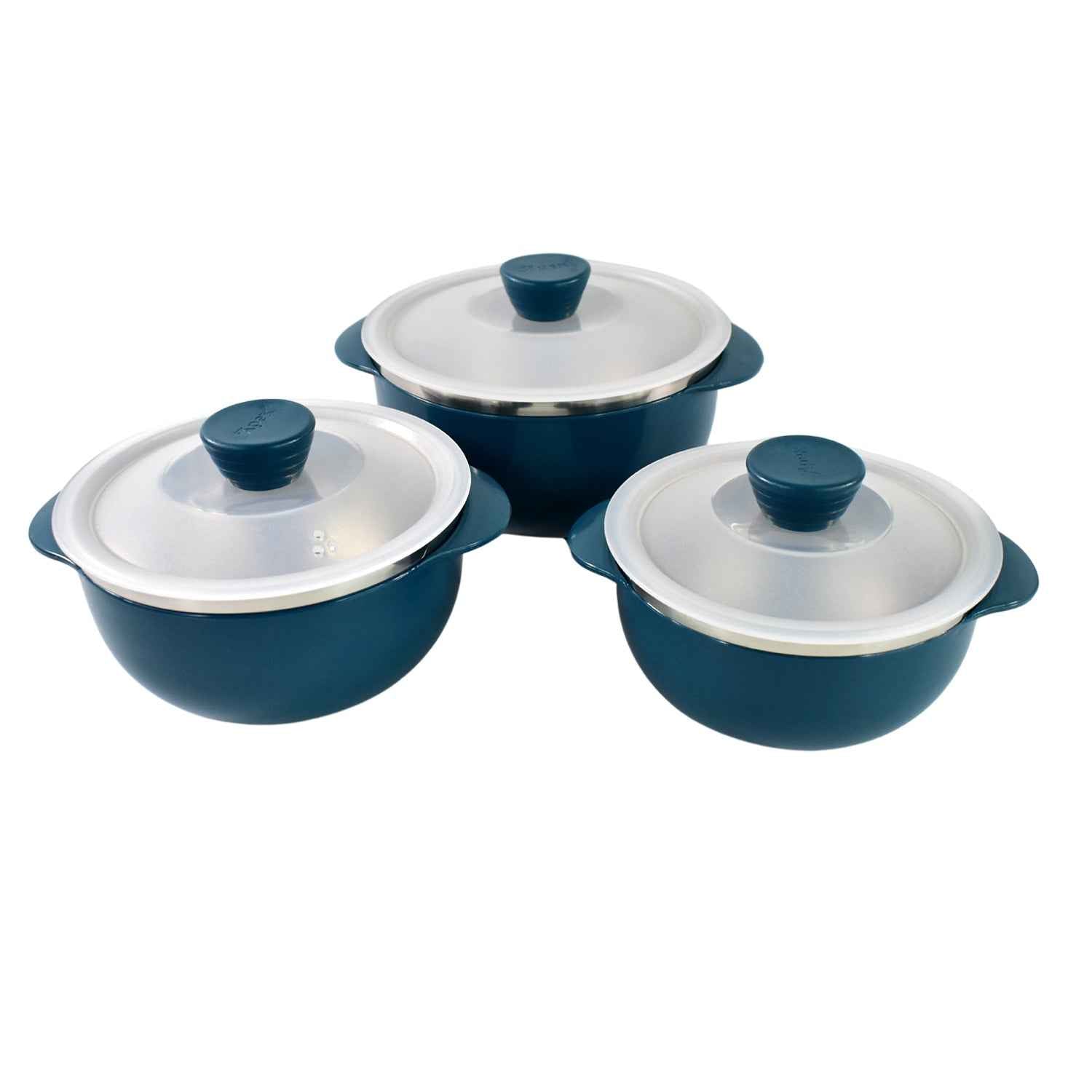 Microwave-Safe Serving Bowl Set – Durable 3-Piece Nestable Bowls