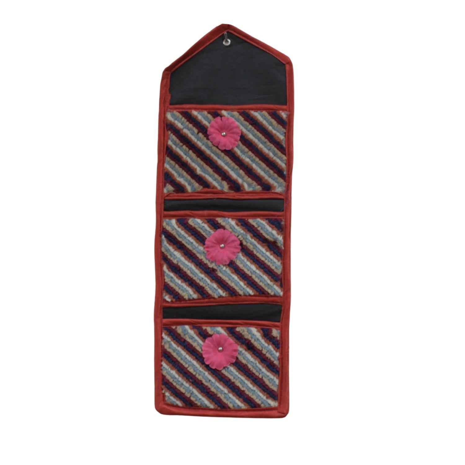 Foldable Hanging Organizer – 3 Pocket Wall Holder | Indo Glow