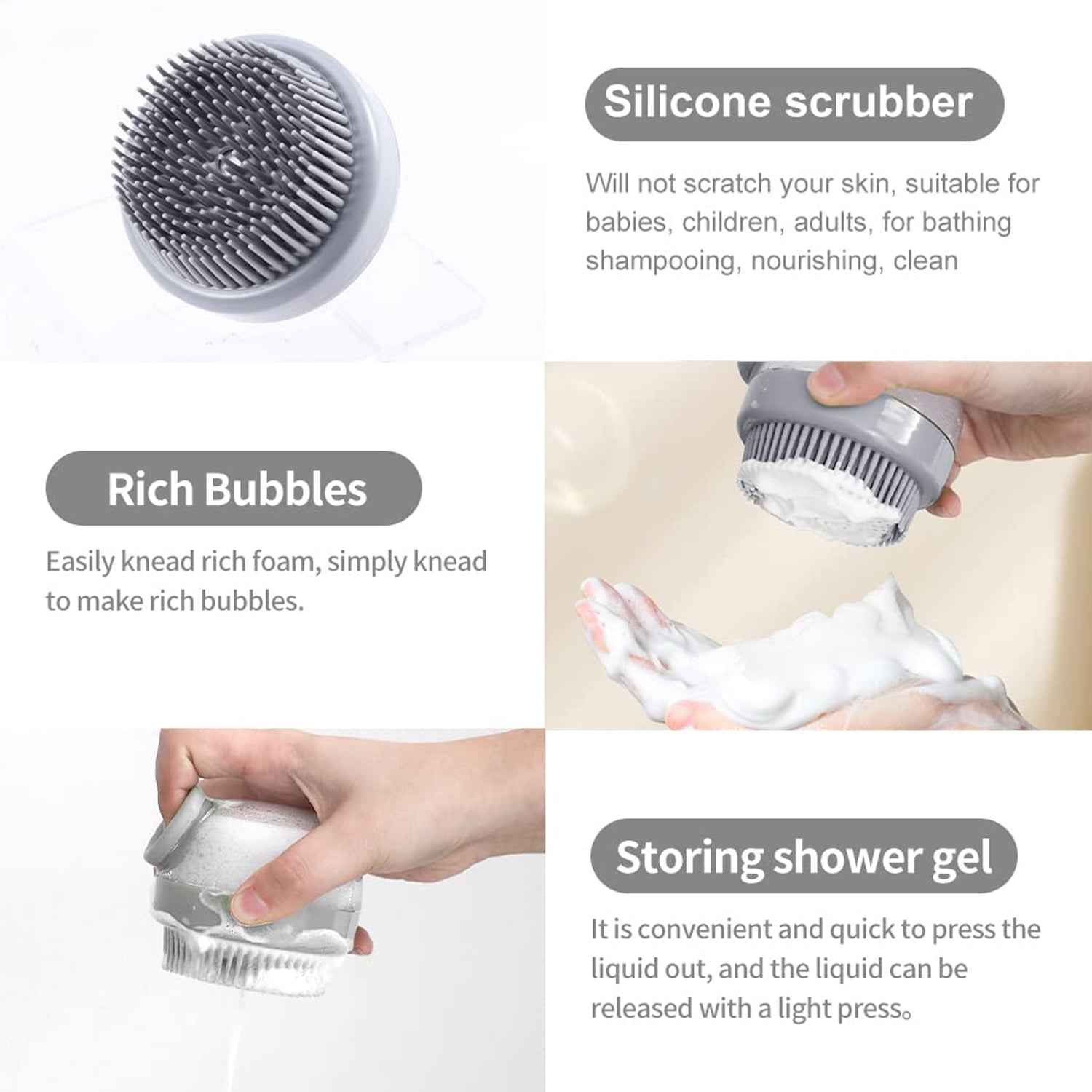 Head Scalp Massager – Soft Silicone Brush for Hair Growth