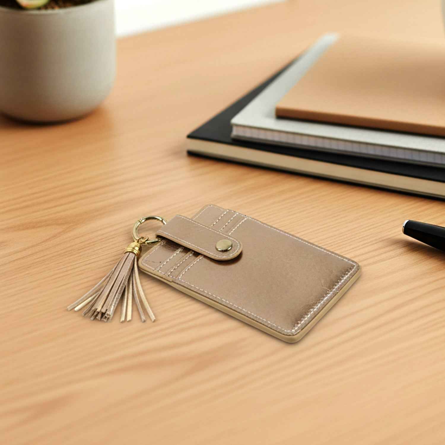PU Leather Card Holder Wallet – Compact & Secure with ID Window