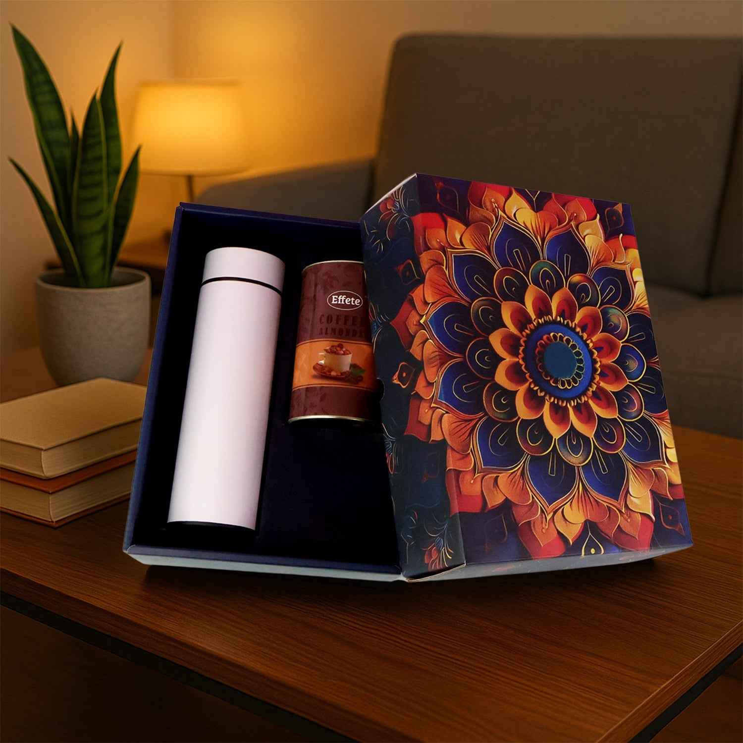 Coffee Almonds Gift Hamper – Premium Festive Combo with Bottle