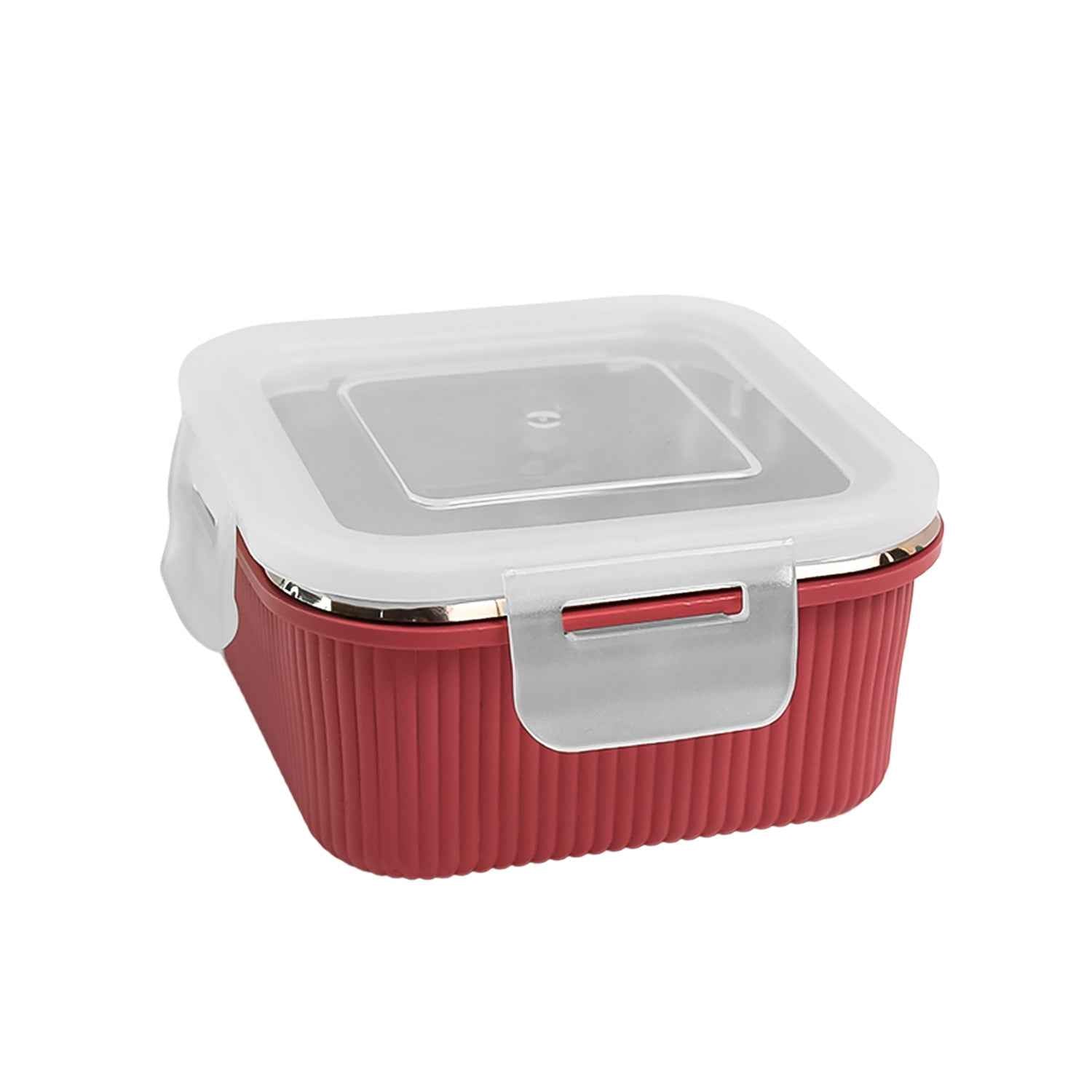 Square Stainless Steel Food Storage Container – 400ml Airtight