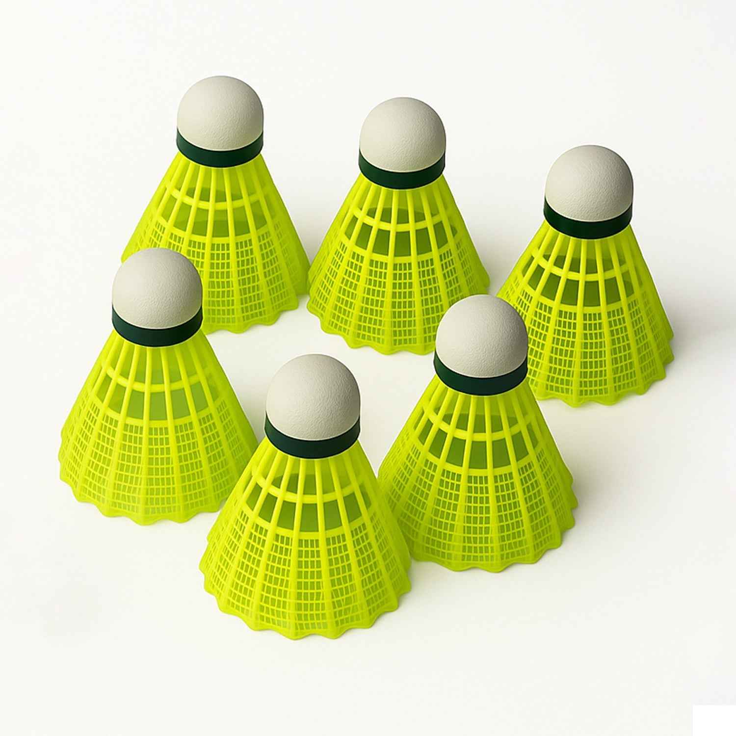 Plastic Shuttlecock – Durable & Consistent Flight (6 Pcs Set)
