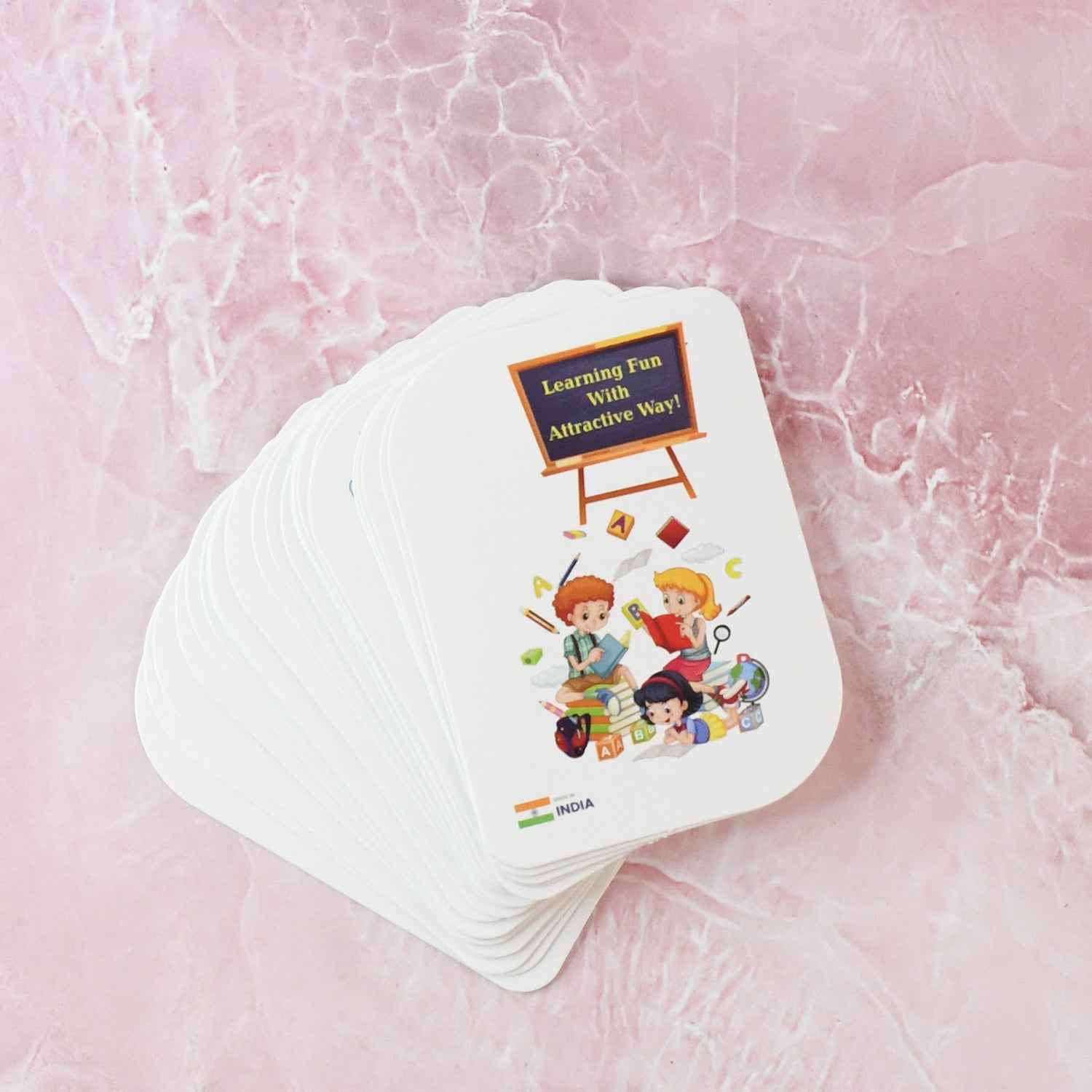 Alphabet Flash Cards Set – 32 Durable Early Learning Cards