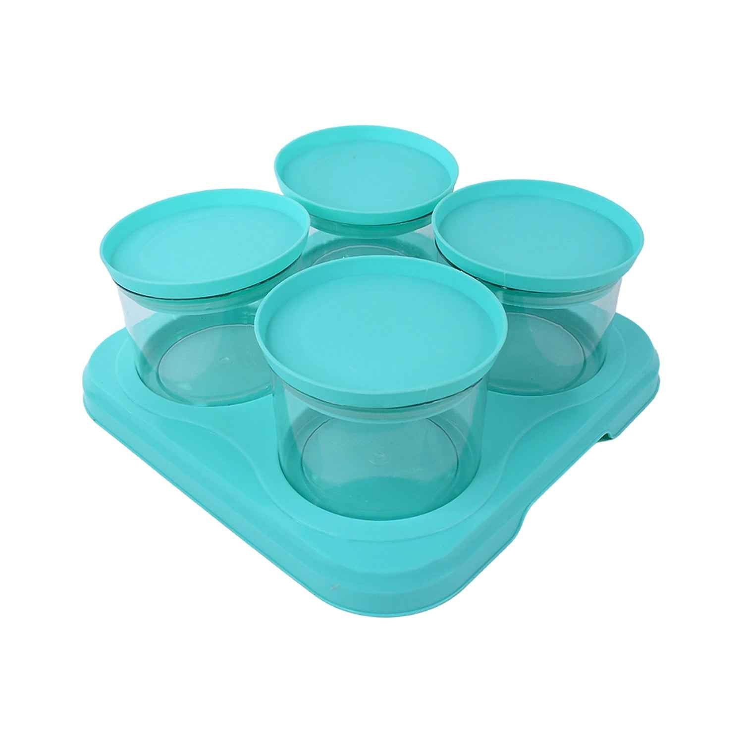 Mukhwas Dani Set – Airtight 4 Pc Jars with Stylish Tray | Organivo