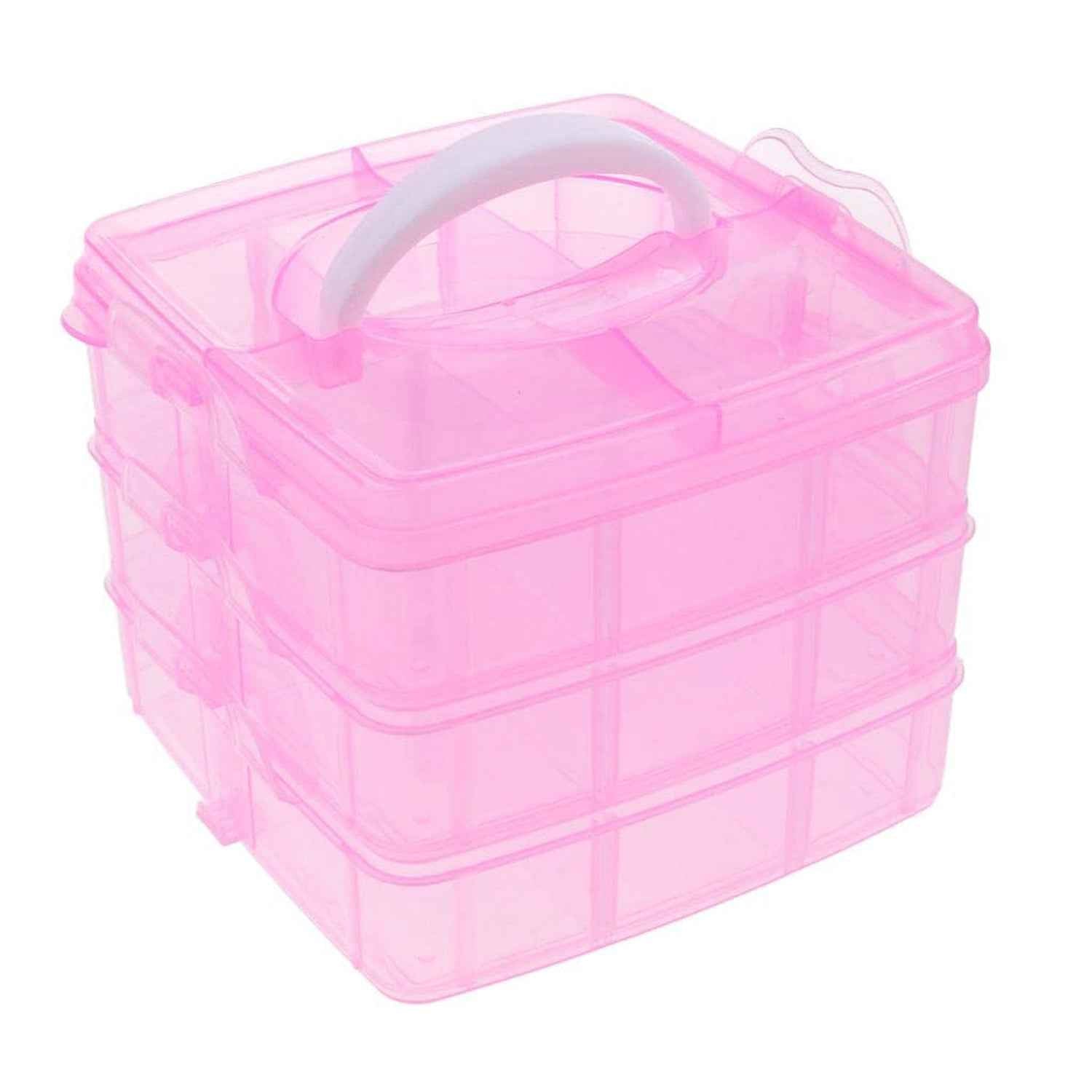 Plastic Organizer Box – 18-Grid 3-Layer Adjustable Storage | Organivo
