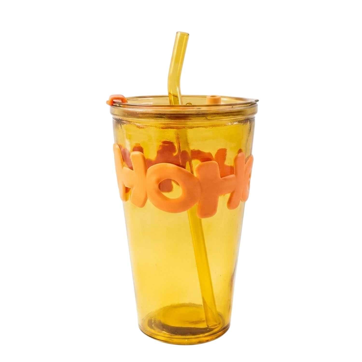 Glass Tumbler with Lid and Straw Ð Leak-Resistant & Stylish