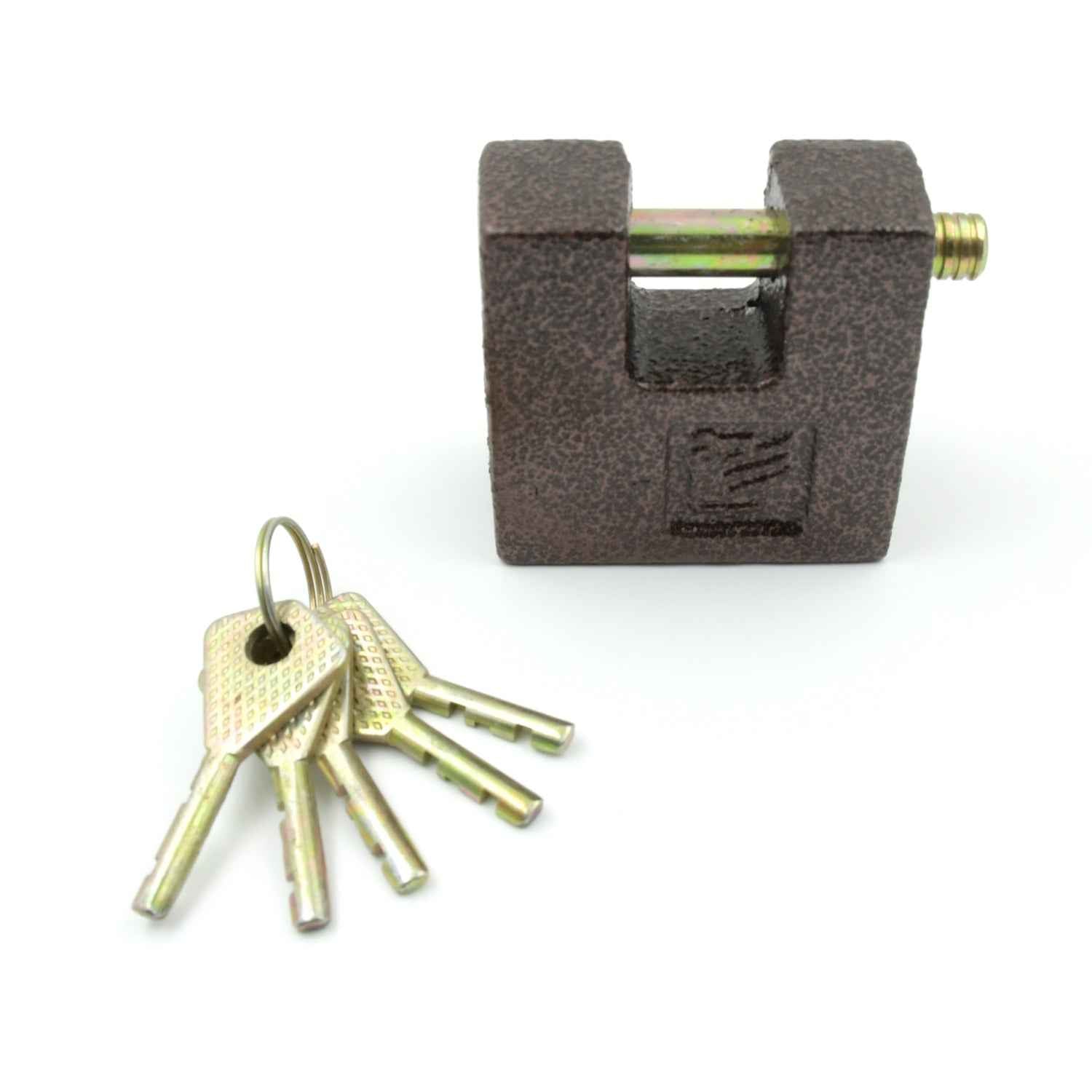 Iron Door Lock – Heavy Duty Brass Core 63mm | FitFuzion