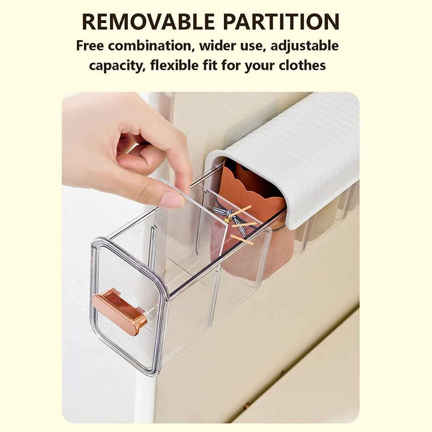 Wall Mount Drawer Organizer – 5-Cell Storage for Socks | Organivo