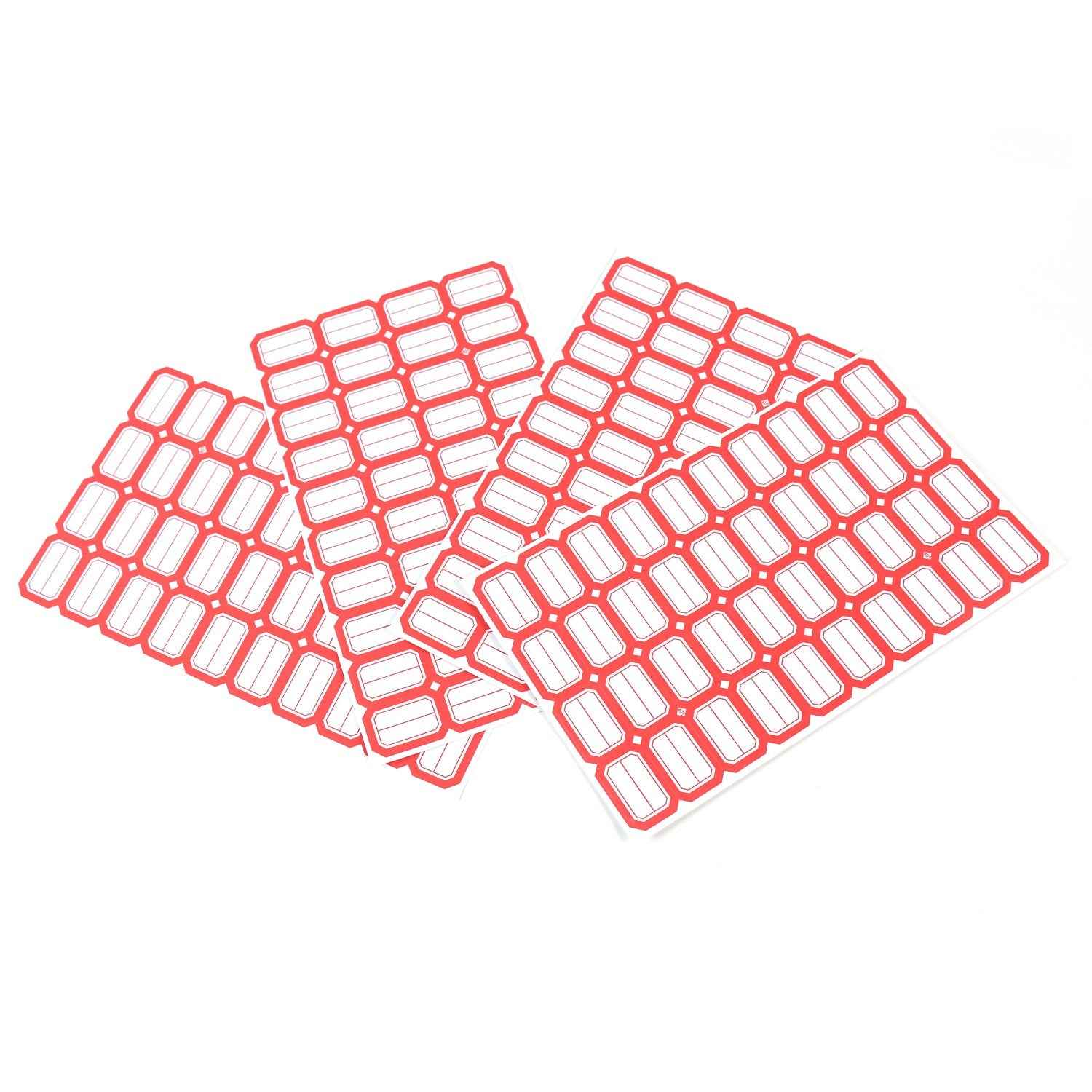 Writable Label Sticker Sheet – Bold Red Border for Easy Identification