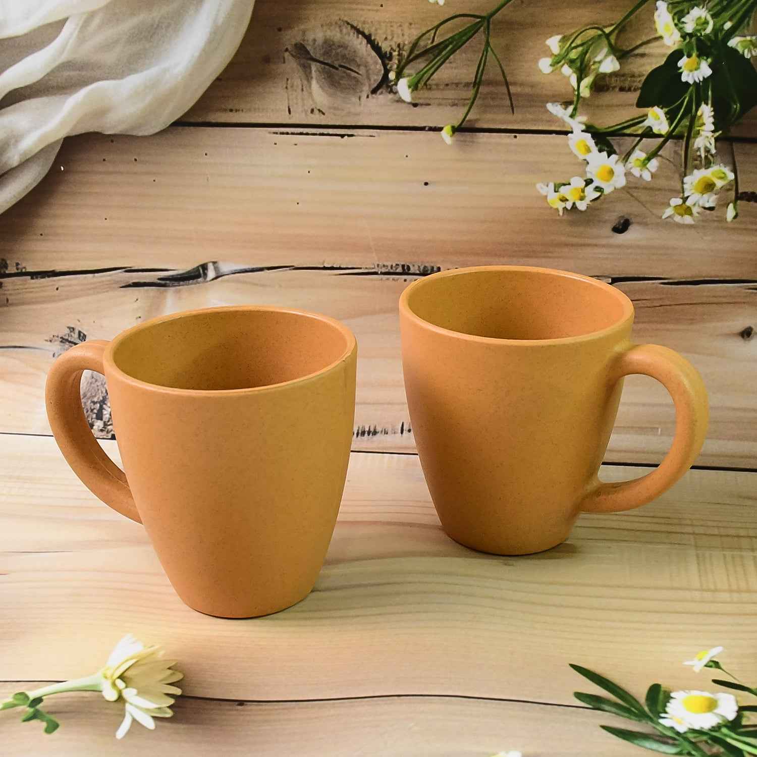 Coffee Mugs – Premium 350ml Set of 2 with Ergonomic Grip