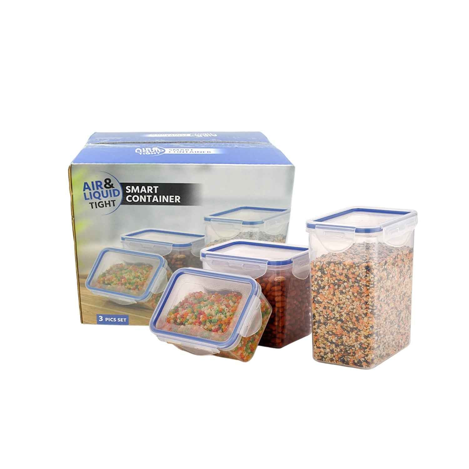 Airtight Food Storage Containers – Set of 3 with Leak-Proof Lids | Organivo