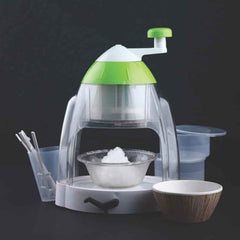 Hand crank ice crusher machine with stable base for home parties