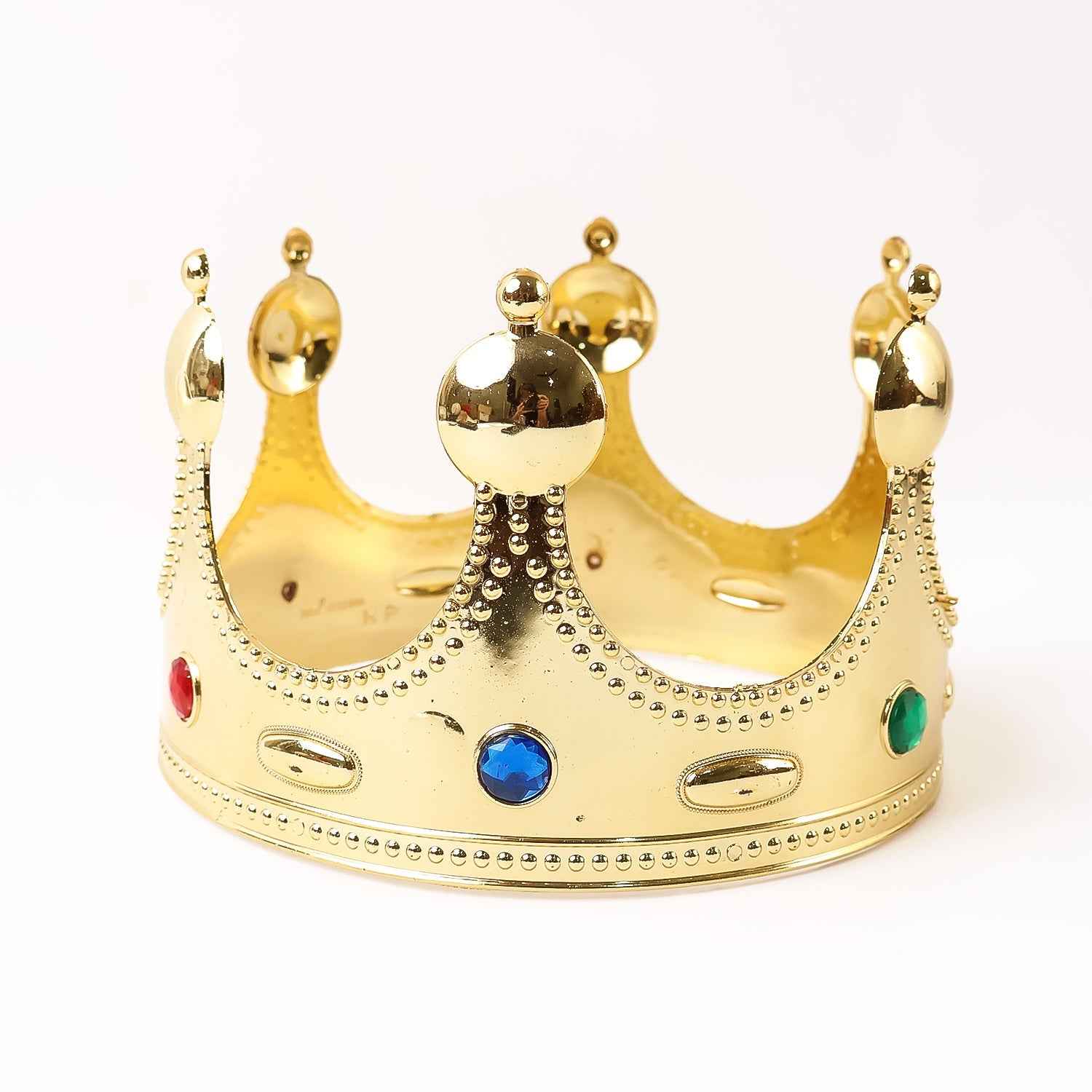 Royal Crown with Colored Gems – Lightweight Costume Headpiece