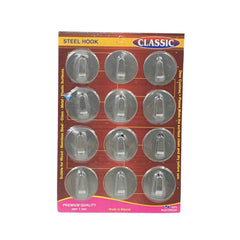 Self-Adhesive Wall Hooks – 12 Pcs Steel Multipurpose | Styleva