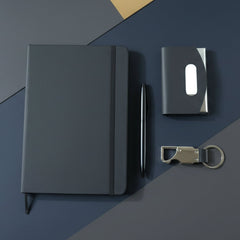 Desk accessories included in premium travel essentials set for business use