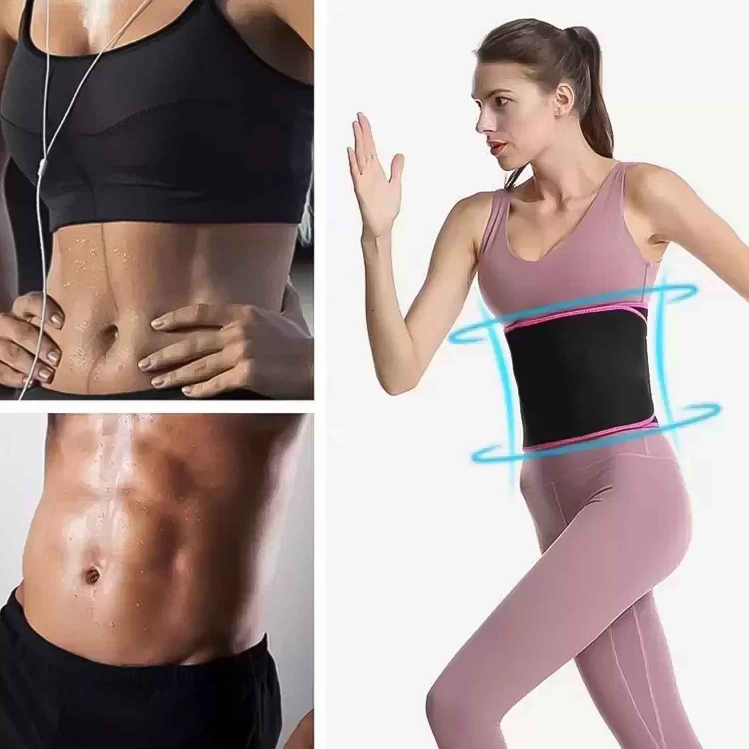 Close-up of the adjustable Velcro fastener on the Indo Glow waist support belt.