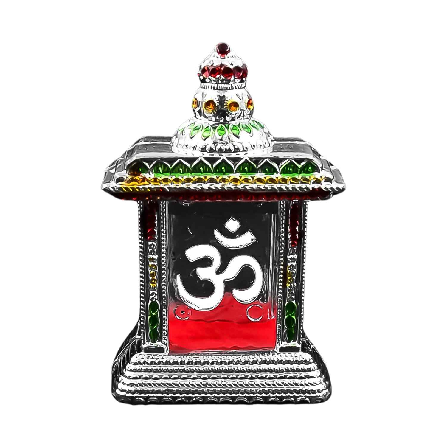 Om Temple – Adhesive Car Dashboard & Home Mandir Decor | Velvet Wheels