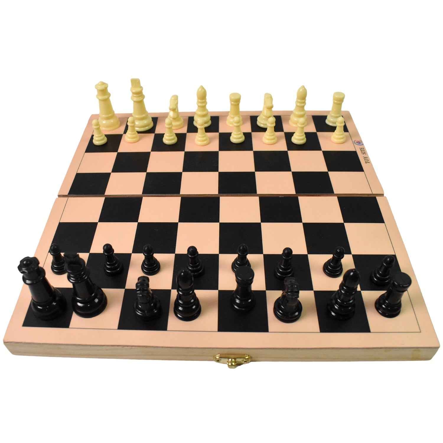 Folding Wooden Chess Set – Portable 30x30cm Board | Boardoria