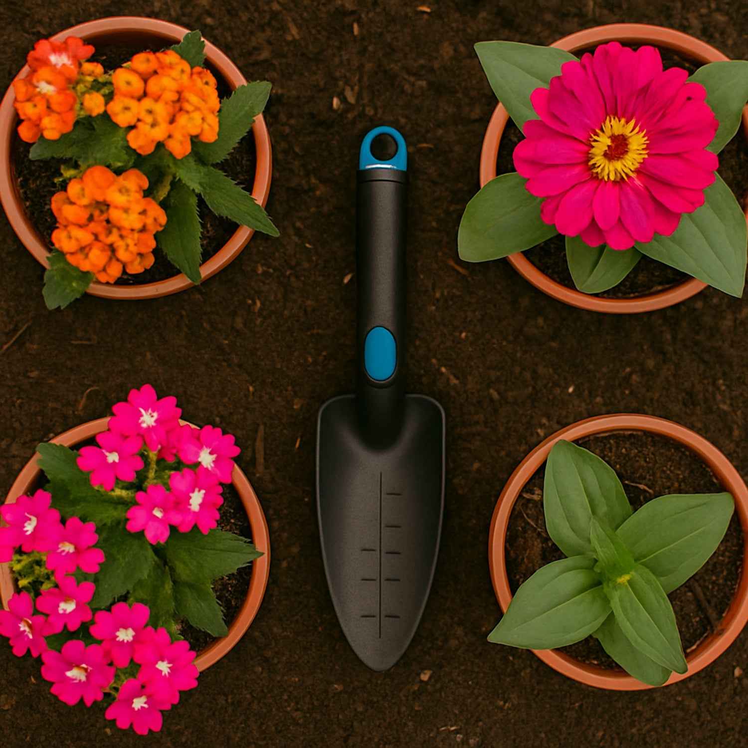 Heavy Duty Garden Hand Trowel – Durable Plastic with Measurement Marks