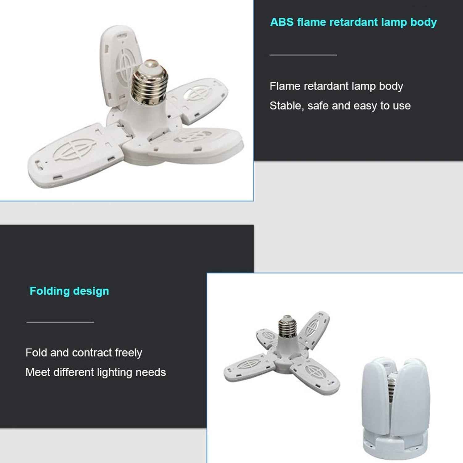 Foldable LED Fan Blade Bulb – Energy Efficient 28V | Indo Glow