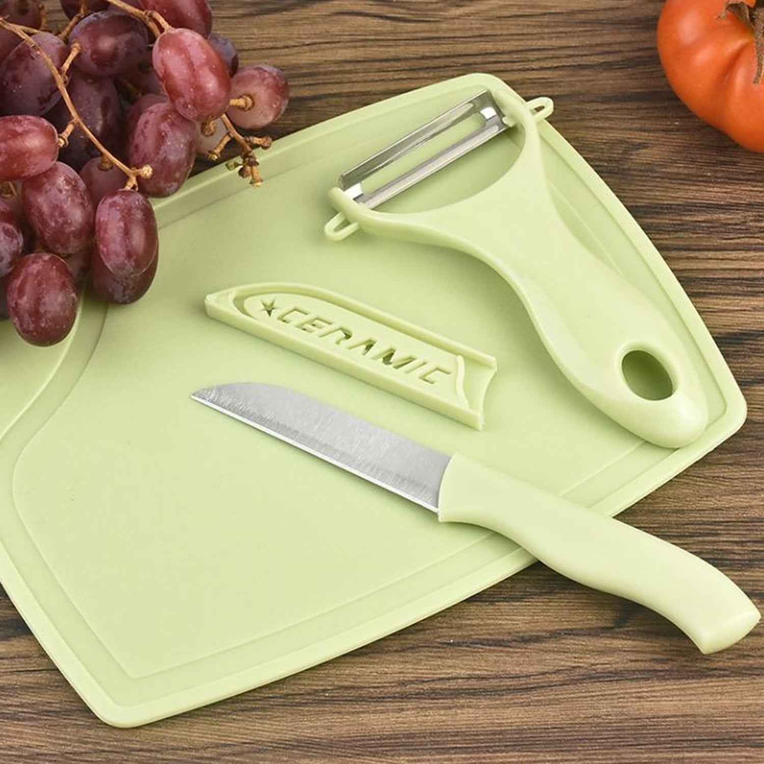 Kitchen Knife Set – 3-Pc Peeler & Stainless Steel Knives | CookAura