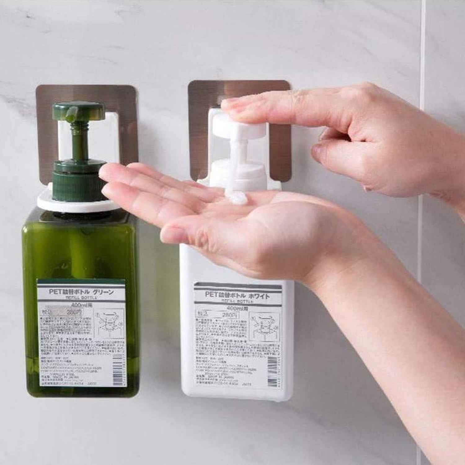 Adhesive Bathroom Hook – No-Drill Shampoo Holder | VelvetBubbles