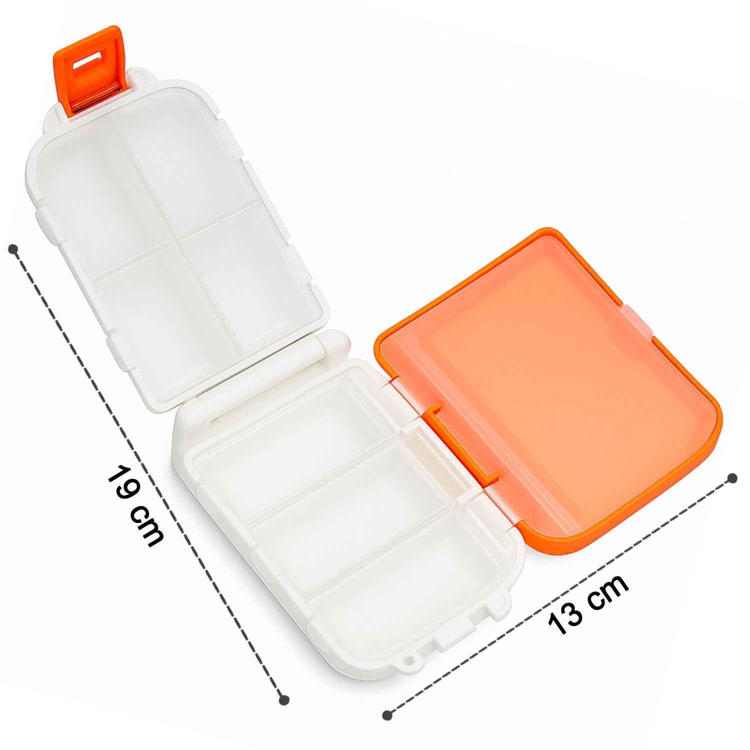 Pill Organizer Box – Dual-Sided with 8 Secure Compartments