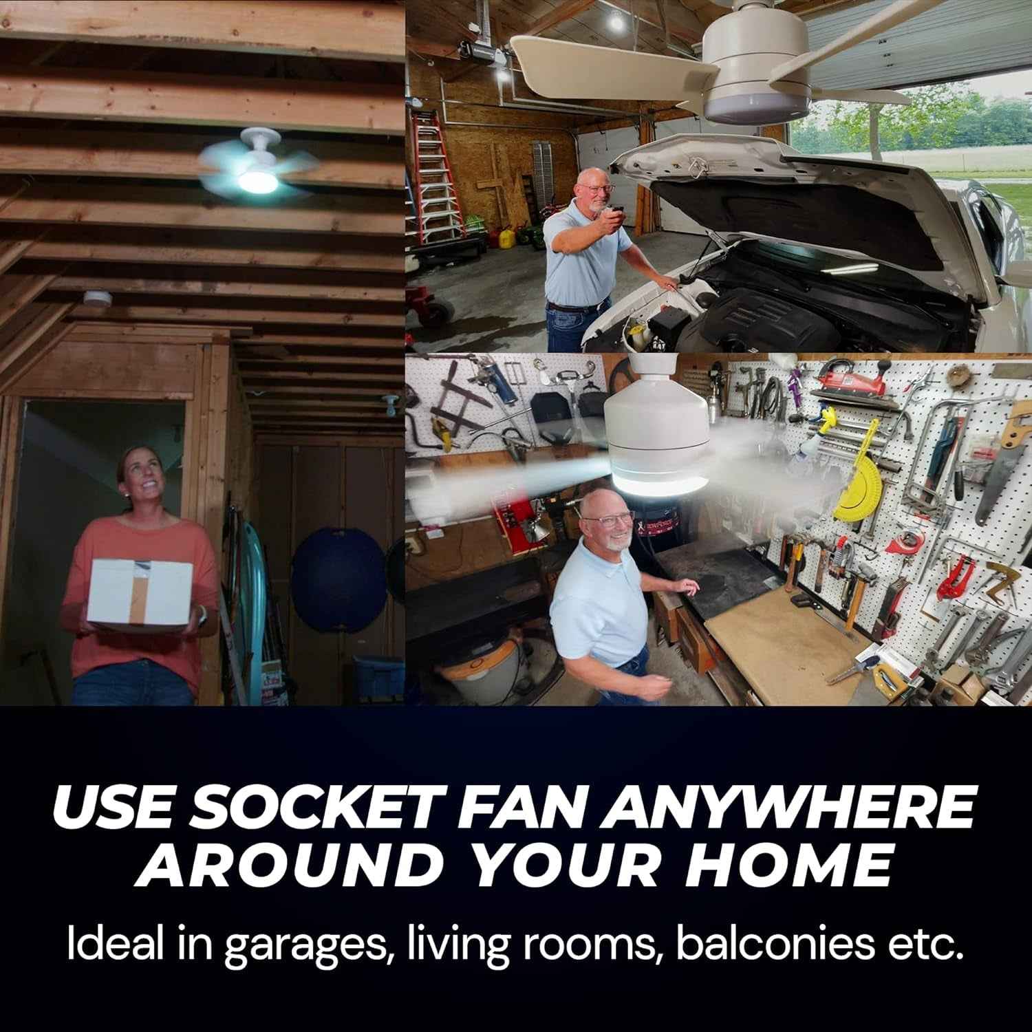 Ceiling Fan & LED Light – Space-Saving Cooling & Bright Illumination