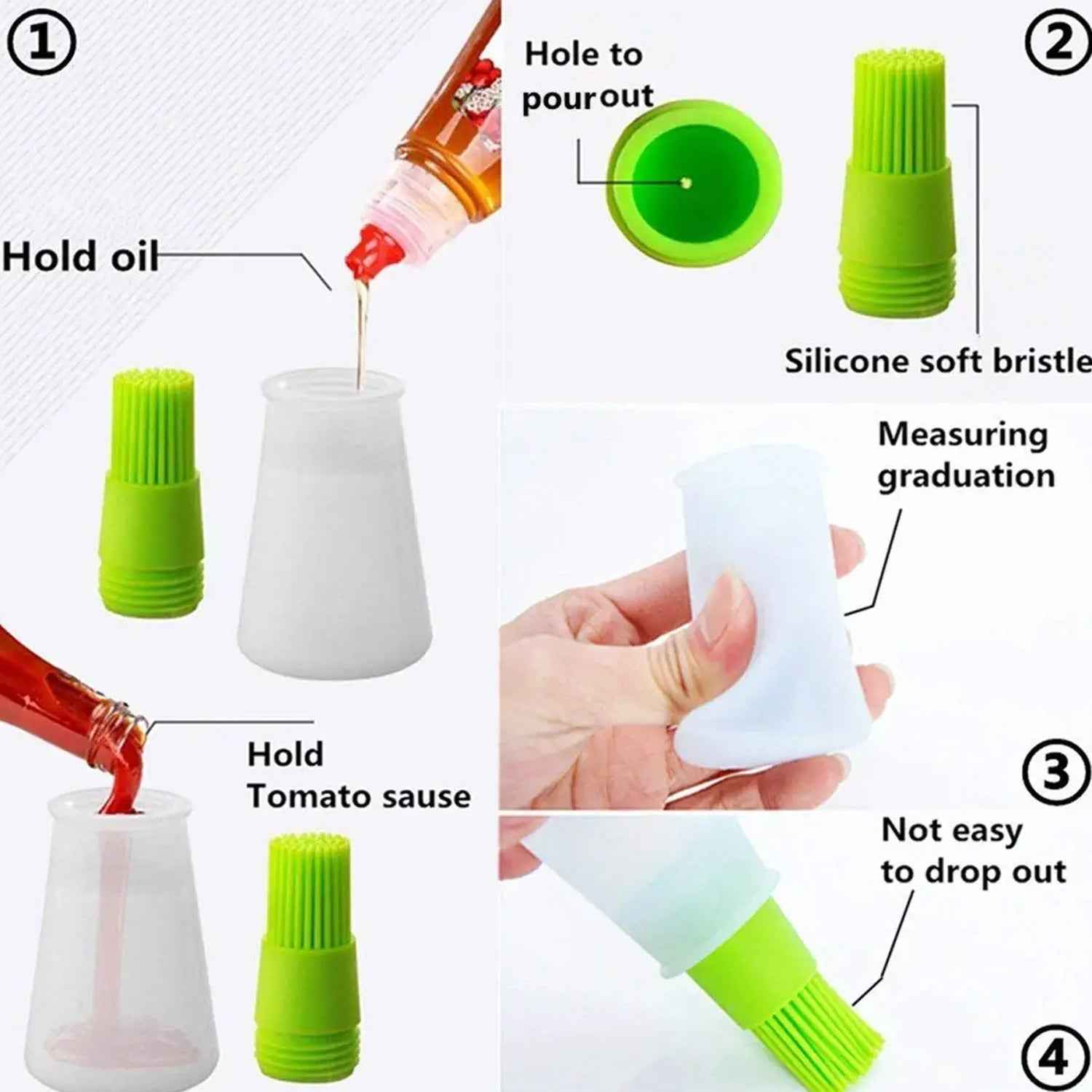 Silicone Oil Dispenser Bottle – Basting Brush & Healthy Cooking | Vastate