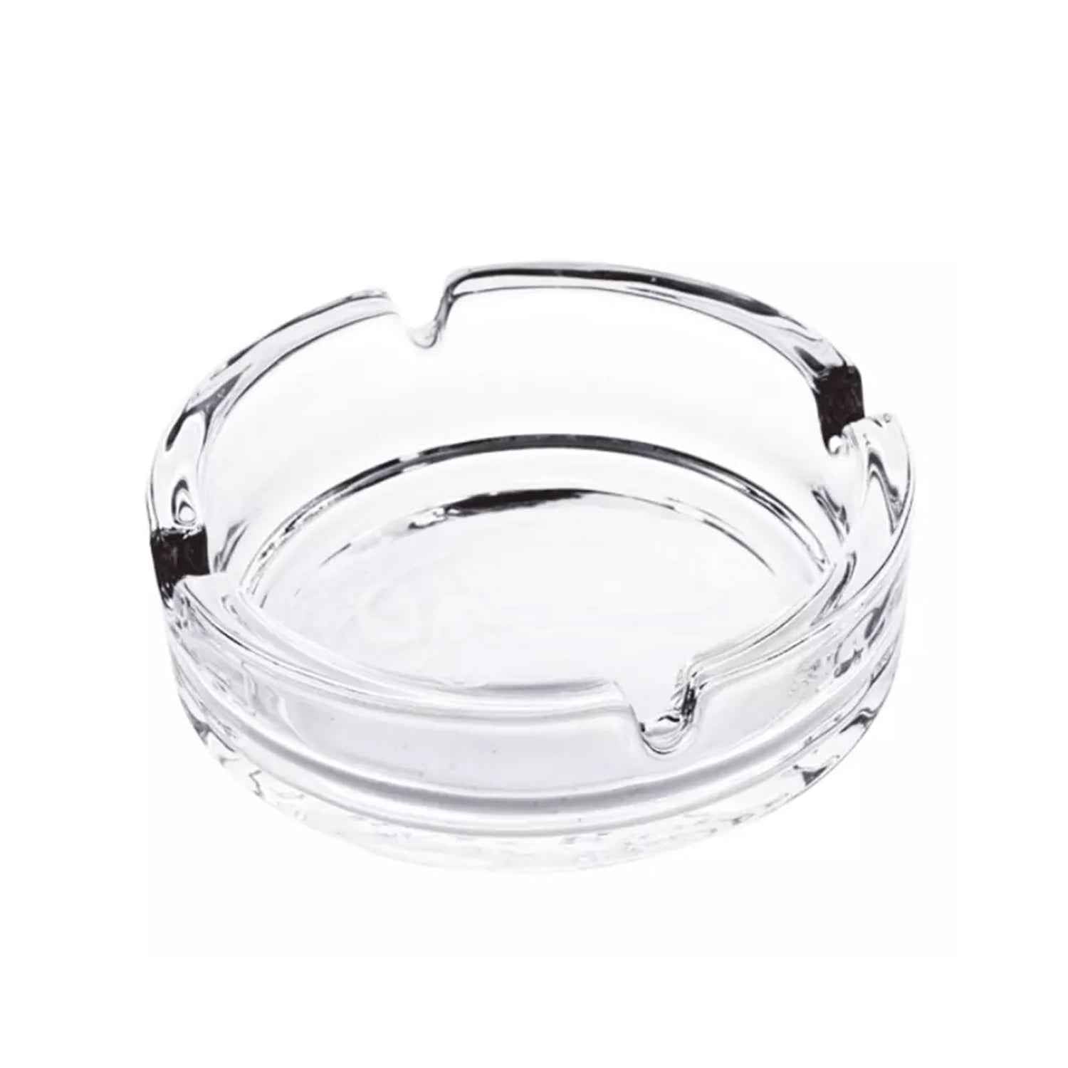 Crystal Glass Ashtray – Elegant Round Cigar & Cigarette Decor | Styleva