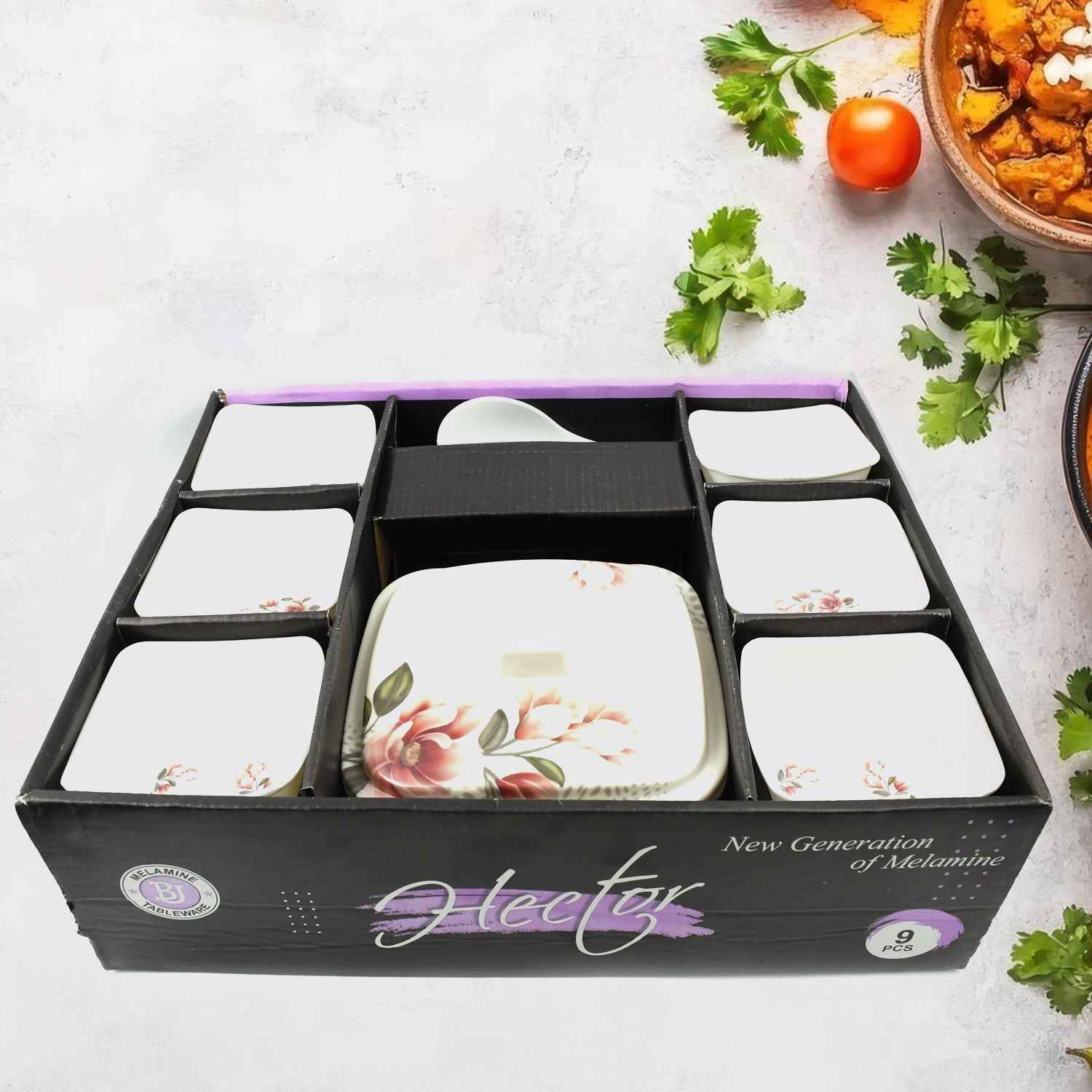 Plastic Dinner Set – 9-Piece Lightweight & Durable | Hector
