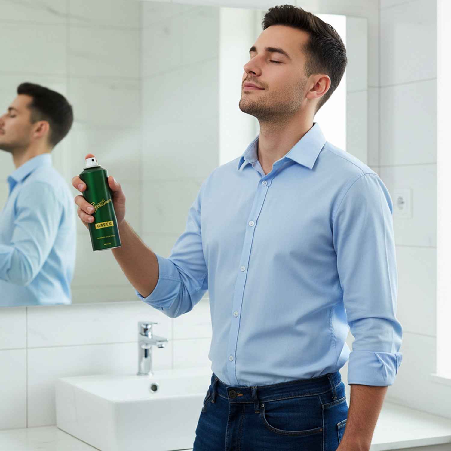 Men's Green Fragrance Body Spray – Long Lasting Fresh Scent