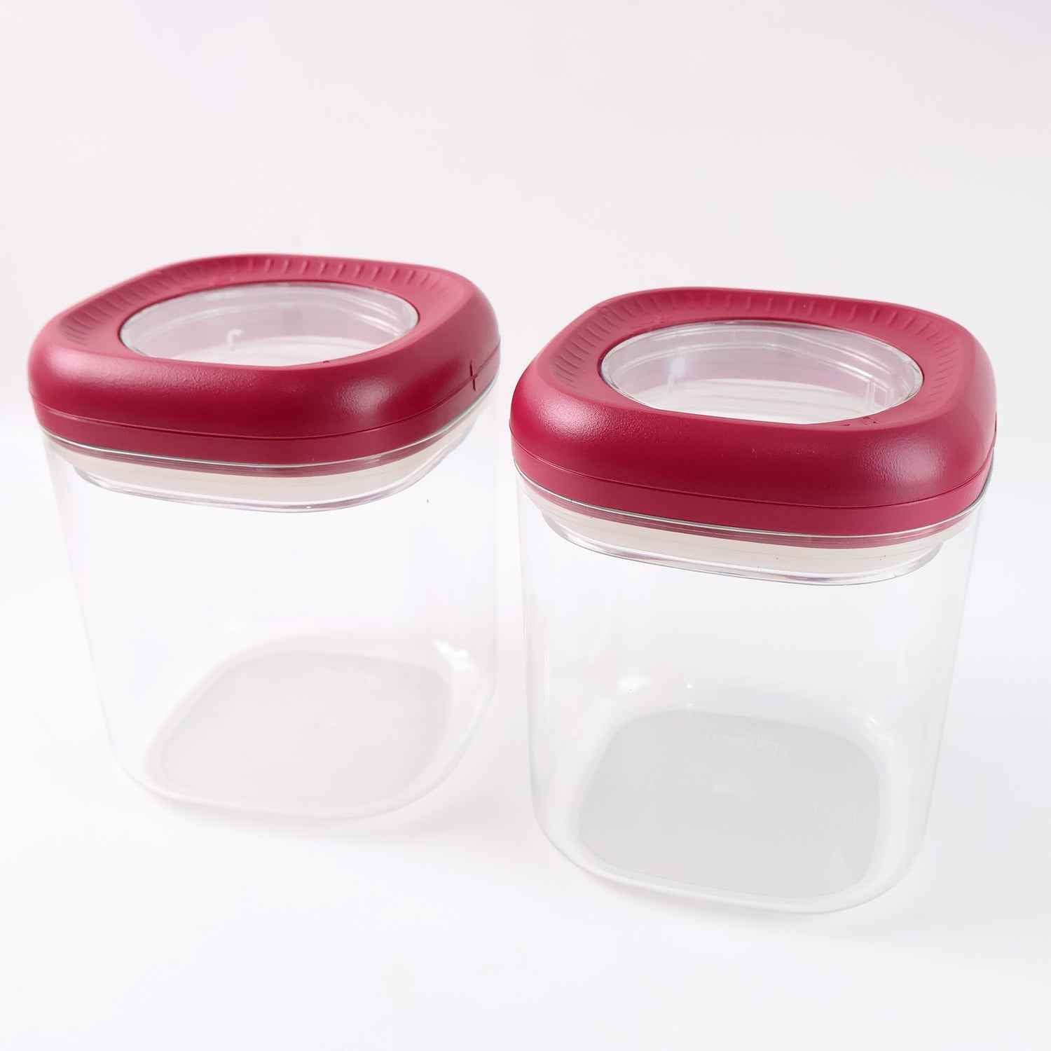 Transparent Twist Lock Kitchen Storage Container Set – Airtight 800ML 2Pc